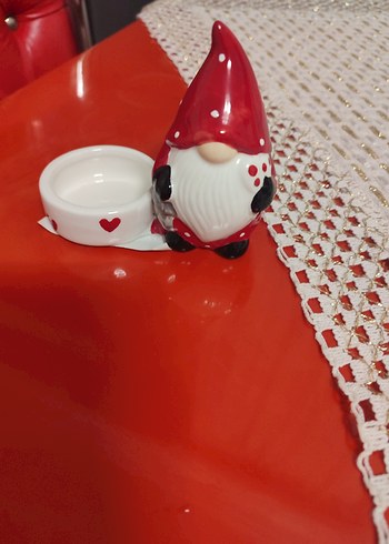 Kırmızı Şapkalı Cüce Biblo ve mumluk - Görsel 2