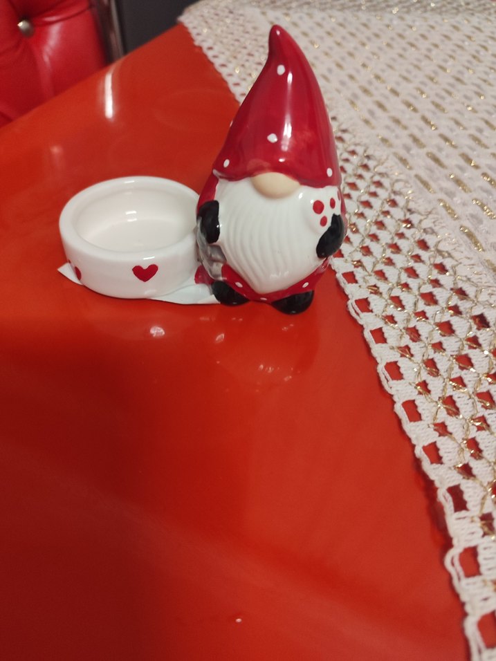 Kırmızı Şapkalı Cüce Biblo ve mumluk - Görsel 2