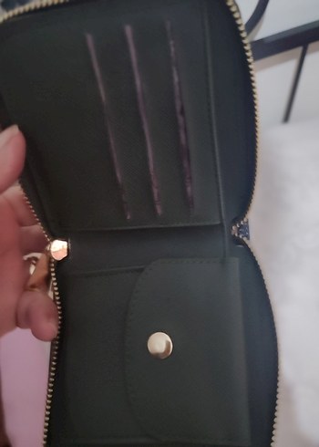 Kadın Yılan Derisi Desenli Fermuarlı Cüzdan - Görsel 2