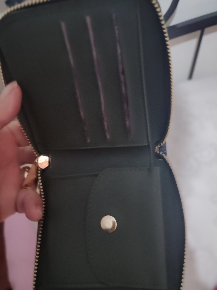 Kadın Yılan Derisi Desenli Fermuarlı Cüzdan - Görsel 2