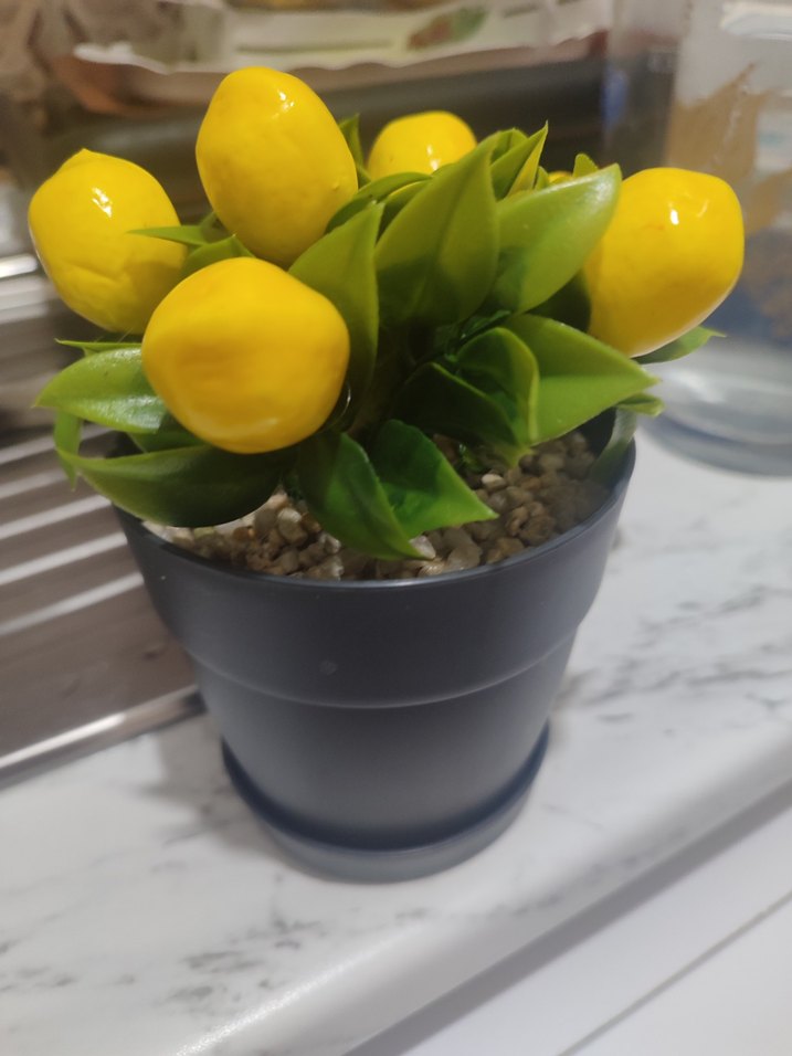 Sarı Yapay Limonlu Ev Dekoru - Görsel 2