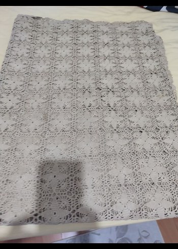 Beden ten rengi Renk Bohem Tarzı El Yapımı 8 kişilik Dantel masa Örtü.