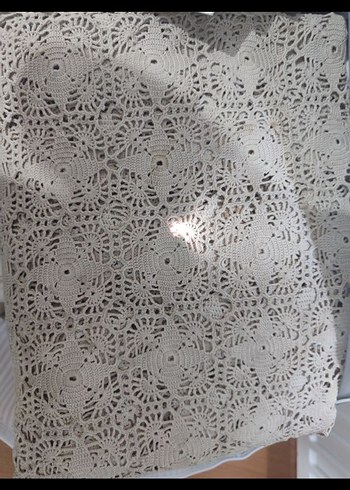 Bohem Tarzı El Yapımı 8 kişilik Dantel masa Örtü.