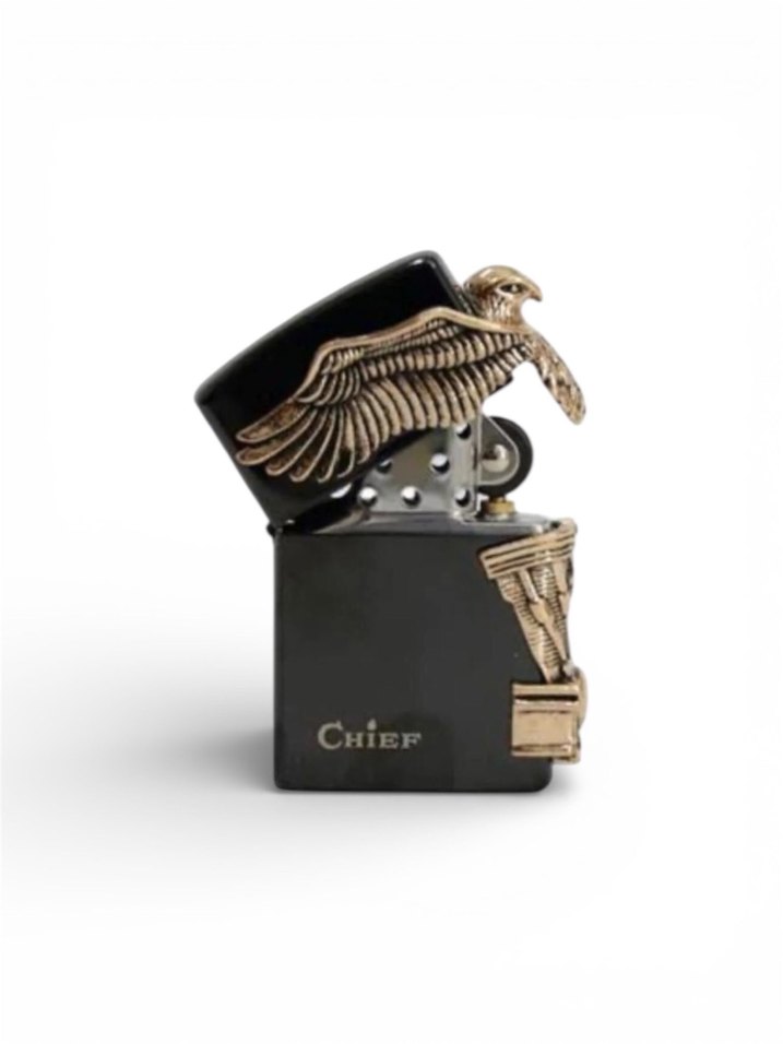 Kartal desenli benzinli çakmak - Görsel 2