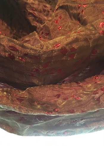 Bordo Parlak Düz Fon Perde 3 parça. En 250 cm her biri - Görsel 3