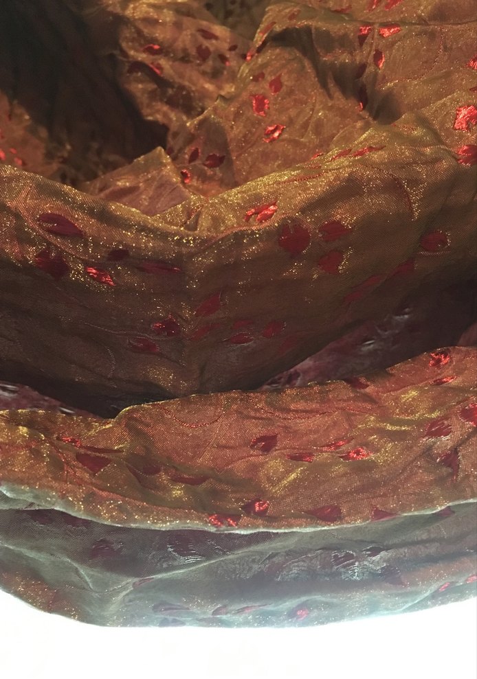 Bordo Parlak Düz Fon Perde 3 parça. En 250 cm her biri - Görsel 3