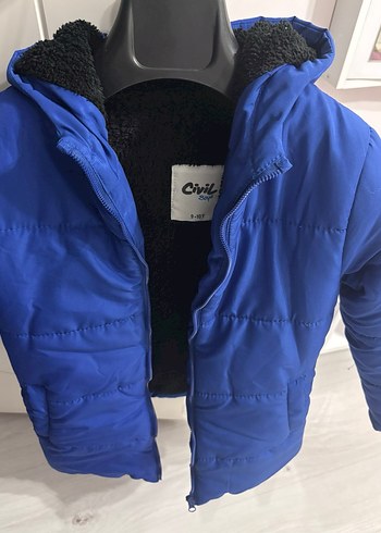 Erkek Çocuk Mavi Fermuarlı Street Wear Mont - Görsel 2