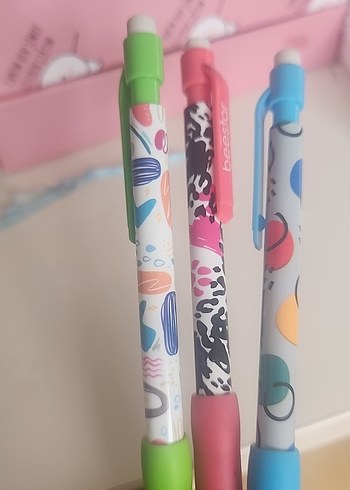 Renkli Desenli Tükenmez Kalem Seti - Görsel 2