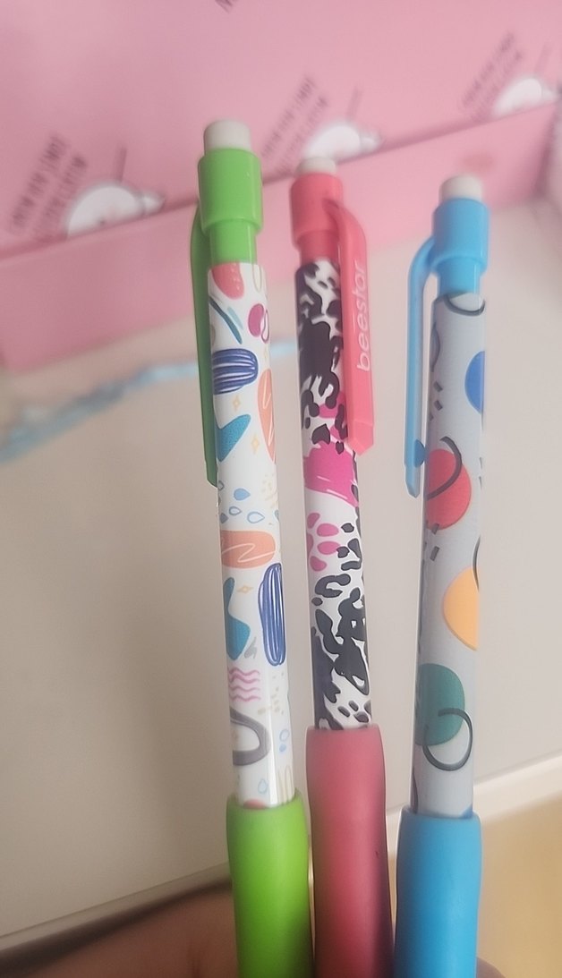 Renkli Desenli Tükenmez Kalem Seti - Görsel 2