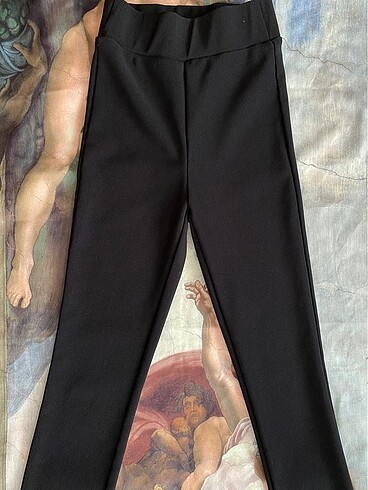 xs Beden siyah Renk Stradivarius ottoman kumaş pantolon