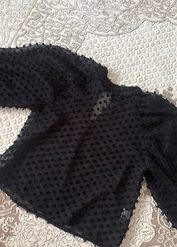 Lace Detaylı Siyah Bohem Kadın Bluz