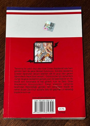 Vampire Knight manga vol 1 - Görsel 2