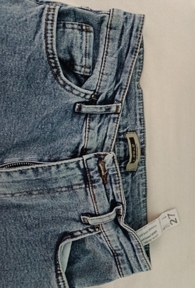 Yüksek Bel Açık Mavi Denim Jean — görsel 4/5
