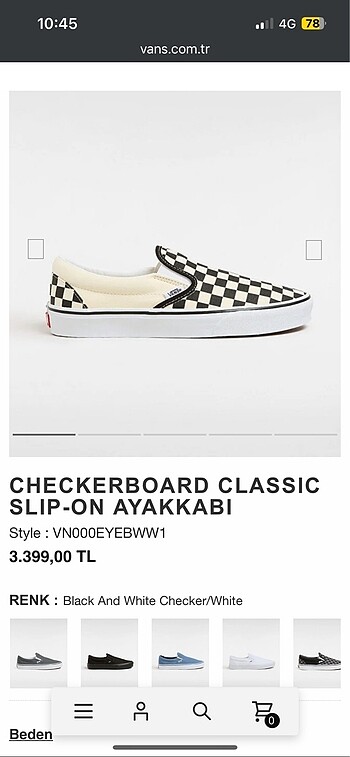 41 Beden Vans Damalı