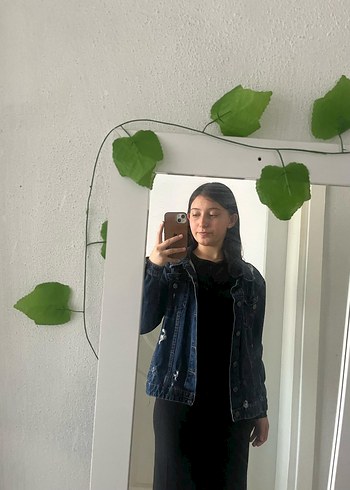 Siyah Kadın Denim Ceket