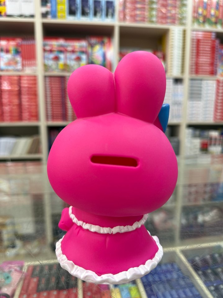 Pembe Sevimli Tavşan Figürlü Kumbara - Görsel 2