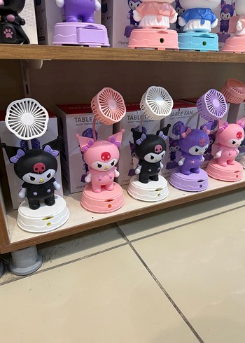 Pembe,Siyah ve Mor Renkli Kuromi Masaüstü Vantilatör - Görsel 2