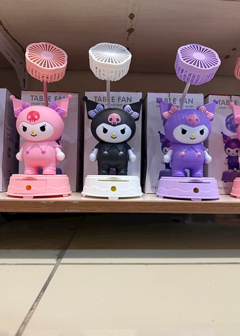 Pembe,Siyah ve Mor Renkli Kuromi Masaüstü Vantilatör - Görsel 3