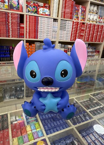 Küçük Boy Renkli Mavi Stitch Kumbara