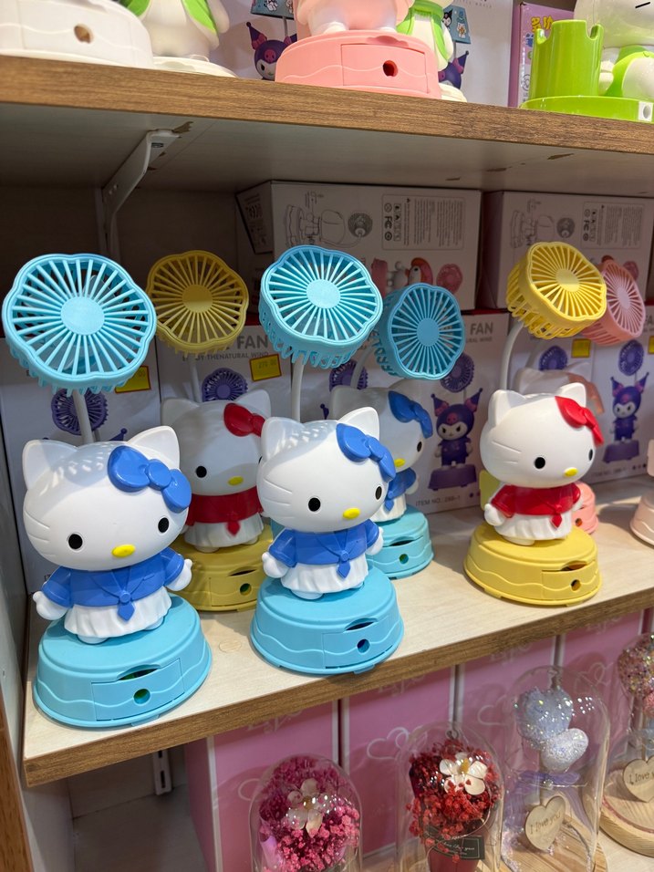 Renkli Hello Kitty Masaüstü Mini Vantilatör - Görsel 2