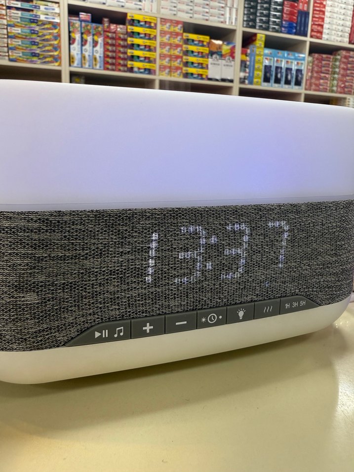 Renkli LED Ekranlı Beyaz Bluetoothlu Buhar Makinesi - Görsel 2