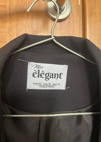 Düğmeli Siyah Midi Kadın Blazer Ceket - Görsel 2