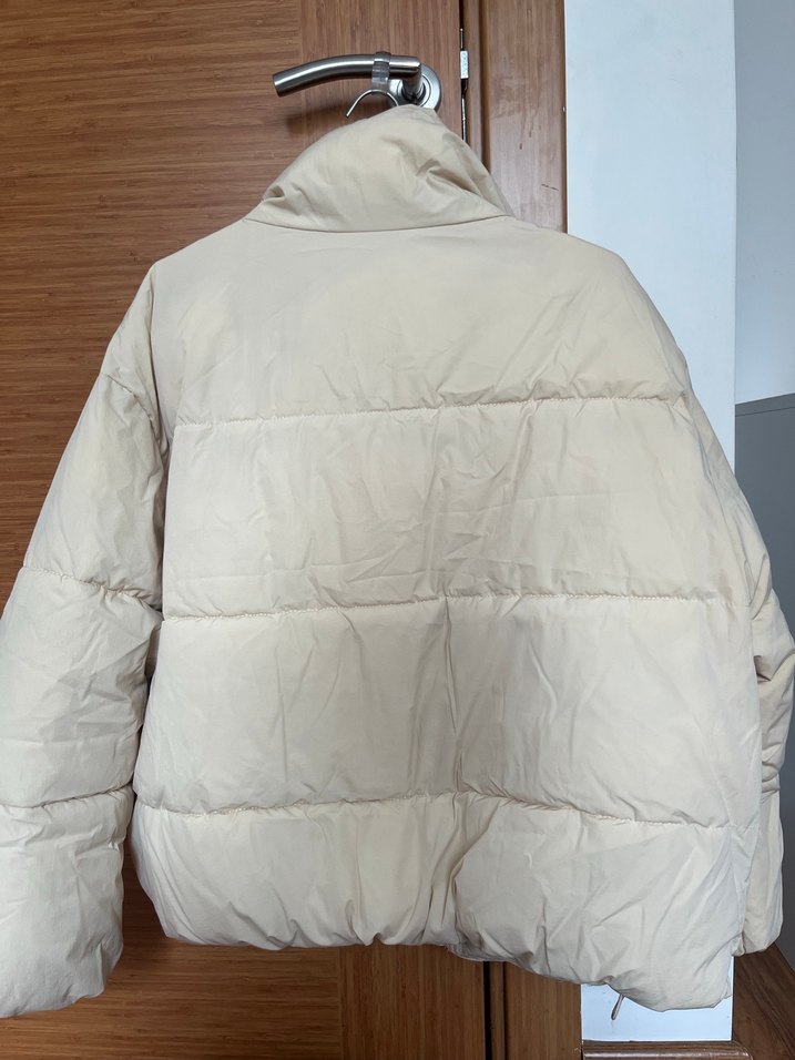 Bej Düğmeli Midi Kadın Ceket - Görsel 4