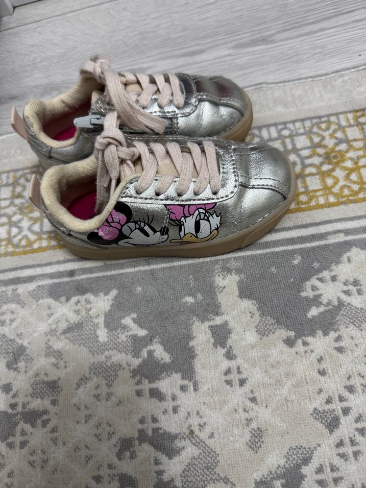 Kız Çocuk Gri-Pembe Baskılı Spor Ayakkabı - Görsel 2