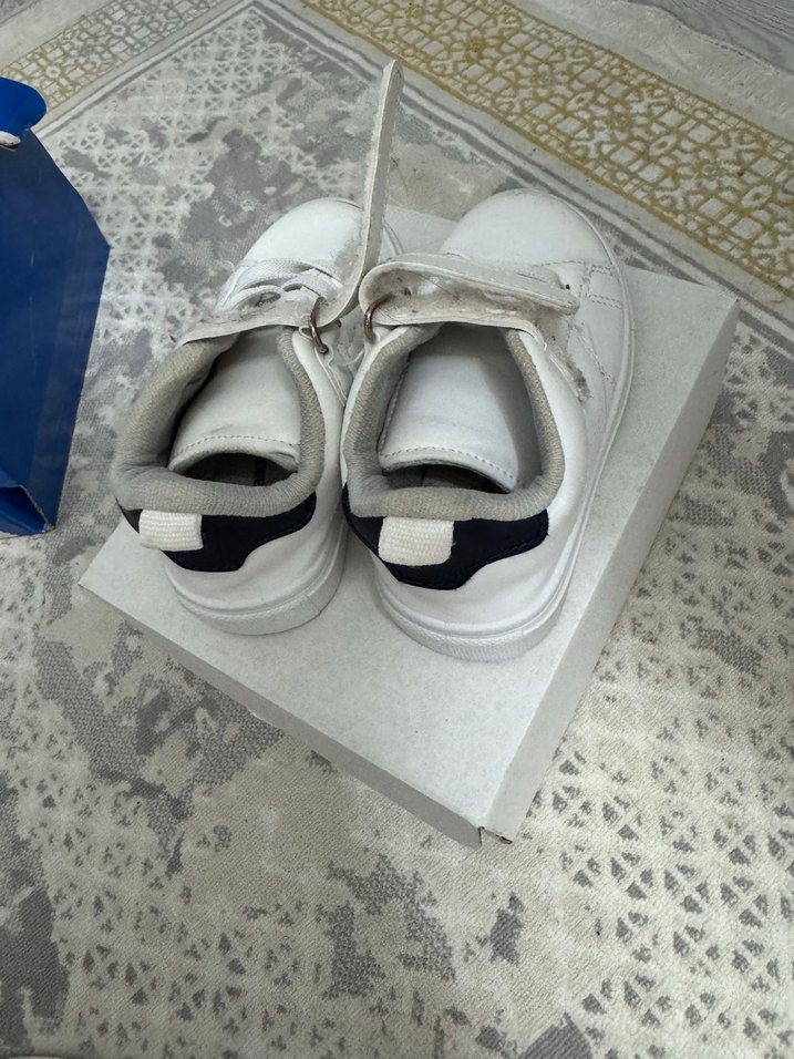 Beyaz Erkek Çocuk Spor Ayakkabı Velcro - Görsel 2