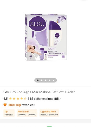 Sesu Soft Kablosuz Roll-On Ağda Makinesi Seti