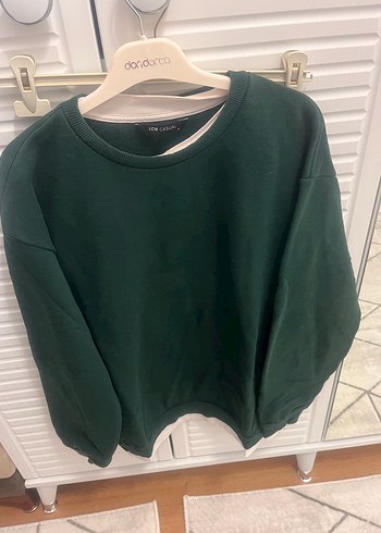 Erkek Koyu Yeşil Oversize Sweatshirt