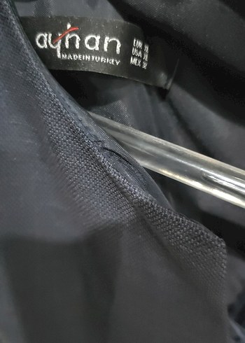 Kemerli V Yaka Midi Ofis Elbisesi - Görsel 2