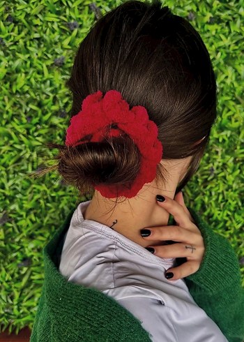 Puffy Saç Tokası Scrunchie - Görsel 3