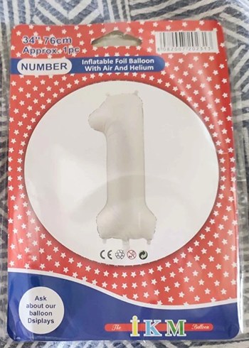 Bej Renkli 1 Yaş Parti Balonu - Görsel 2