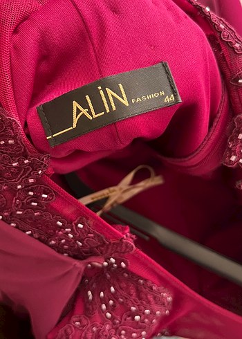 Mürdüm V Yaka Balık Abiye Elbise Pelerinli - Görsel 2