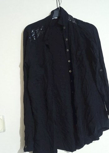 Siyah Uzun Kollu Kadın Bluz - Görsel 3