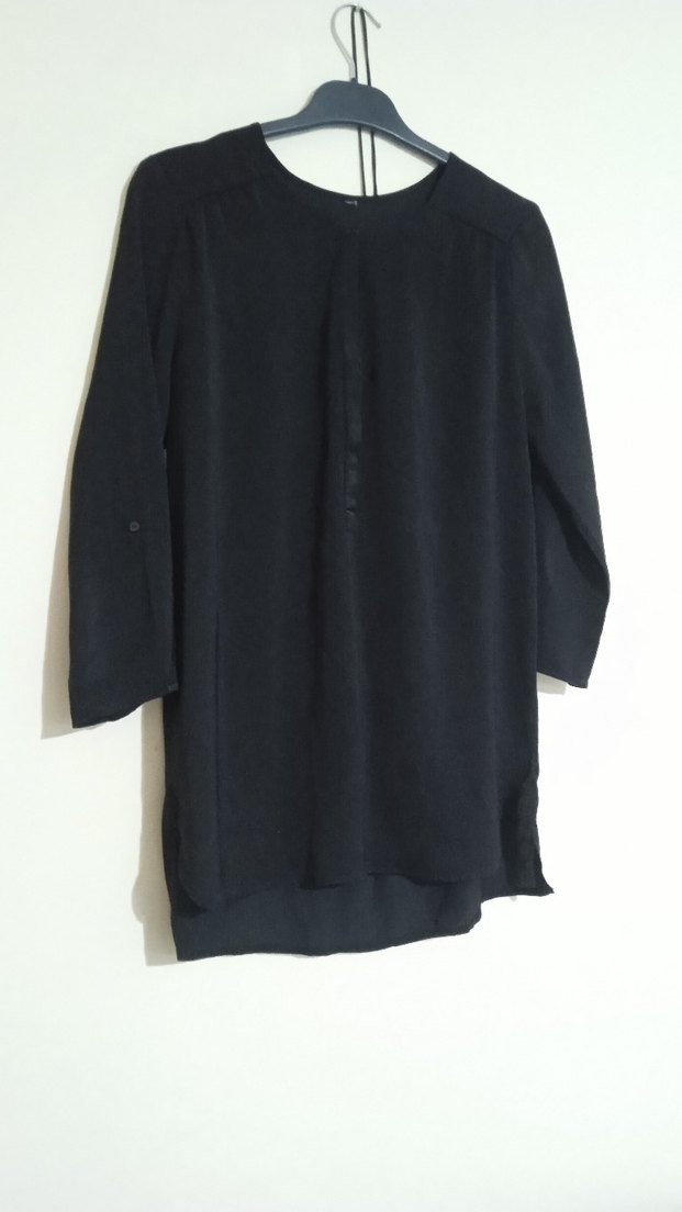 Siyah Uzun Kollu Kadın Bluz - Görsel 2