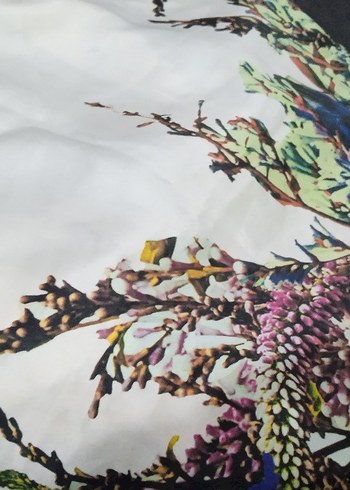 Bej ve Gri Desenli Kadın Fular - Görsel 8