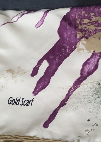 Bej ve Gri Desenli Kadın Fular - Görsel 5