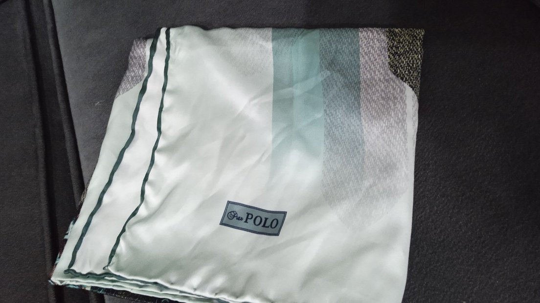 Bej ve Gri Desenli Kadın Fular - Görsel 4