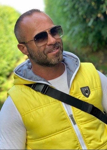 Şeffaf Çerçeveli Mavi erkek Güneş Gözlüğü - Görsel 6