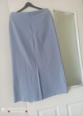 Diğer Drapeli Mavi Midi etek