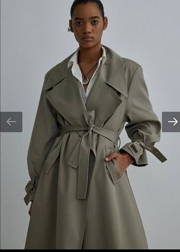 Suud Collection Bej Uzun Trenckot