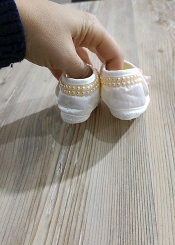 Dantel İşlemeli Beyaz Bohem Kız Özel Ayakkabı - Görsel 3