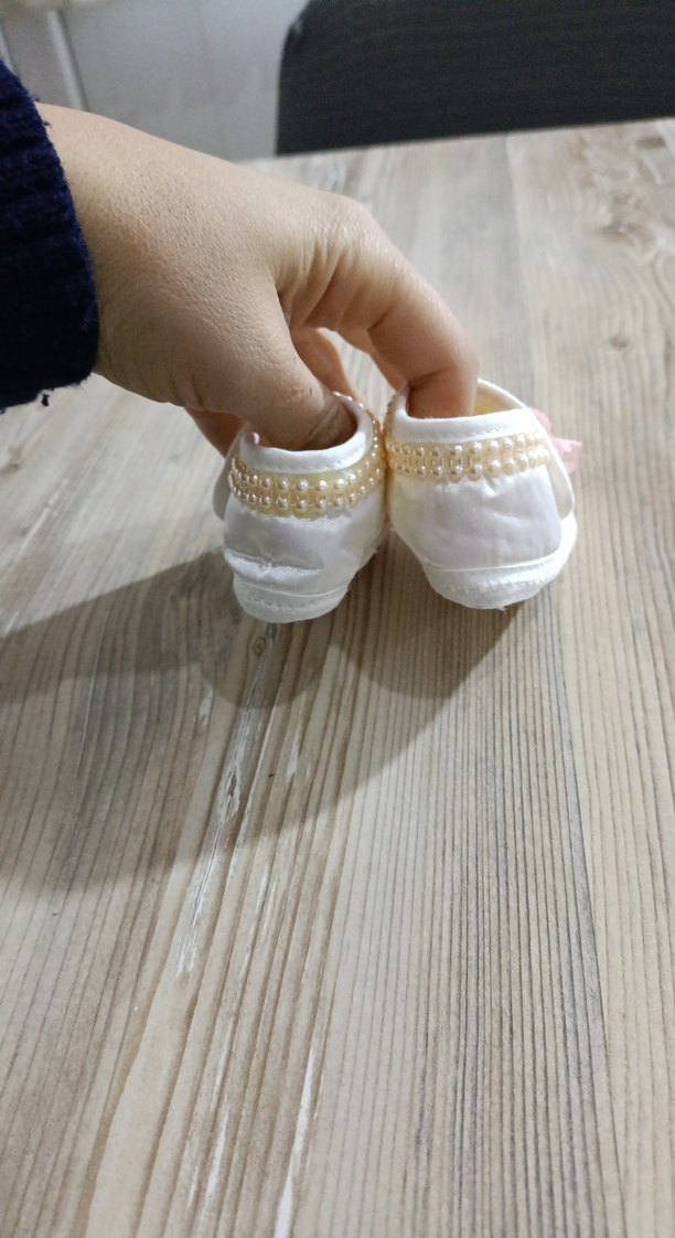 Dantel İşlemeli Beyaz Bohem Kız Özel Ayakkabı - Görsel 3