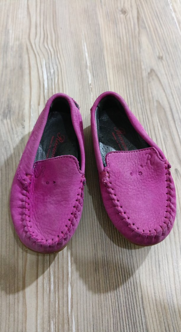 Kız Çocuk Pembe Süet Tokalı Loafer - Görsel 4
