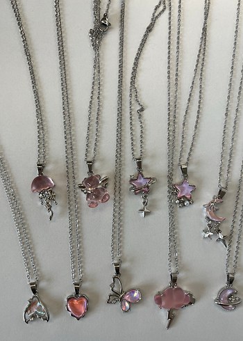 Çelik y2k pinterest kolye - Görsel 2