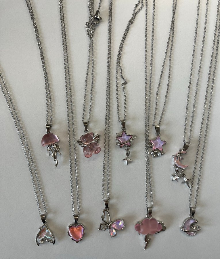 Çelik y2k pinterest kolye - Görsel 2