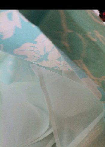 Mavi Çiçek Desenli etek. - Görsel 5