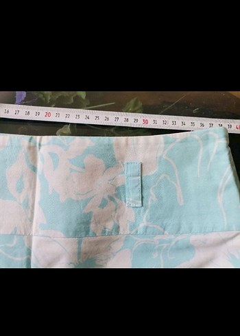 Mavi Çiçek Desenli etek. - Görsel 6